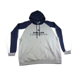 Dallas Cowboys Hoodie Mens XL Gray Blue Reebok Pullover Sweater NFL Football